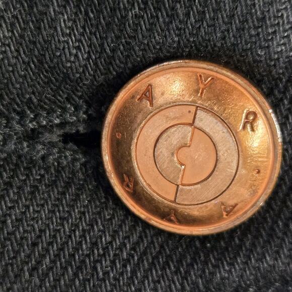 AYR Jeans Womens 26 Straight Leg Cropped Black Stretch Copper Tone Hardware USA - Picture 6 of 12